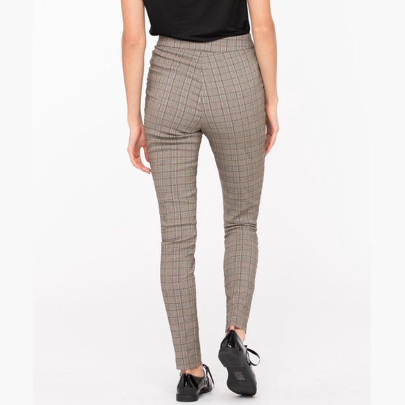 Ricki’s Plaid Pants Women’s Small Brown Slim Fit Work Pants High Rise Office Car - Picture 10 of 15